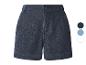 Short en jean bleu foncé pour femme avec bouton et poches