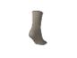 Chaussette grise côtelée avec bord festonné