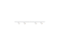 Plafonnier sur rail BRILONER avec quatre spots orientables.