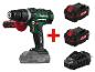 Perceuse-visseuse Parkside avec deux batteries et chargeur.