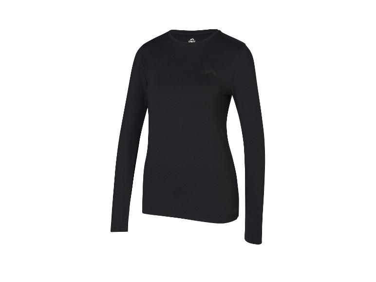 T-shirt noir à manches longues Crivit pour femme