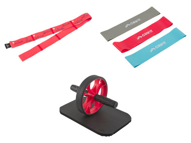 CRIVIT Roue abdominale, bande de résistance ou bandes de fitness