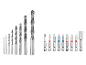 Forets et embouts de vissage : un assortiment complet d'outils.