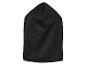 Un bonnet noir en tricot.