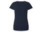 T-shirt femme bleu foncé à manches courtes, vue de dos