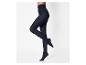 Collants noirs sur un mannequin, sur fond blanc.
