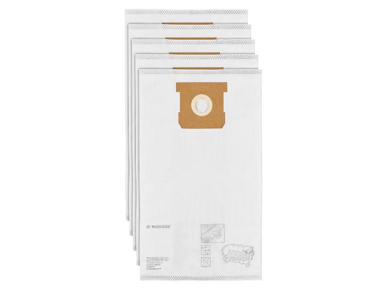 Cinq sacs poubelles pour aspirateur Parkside.