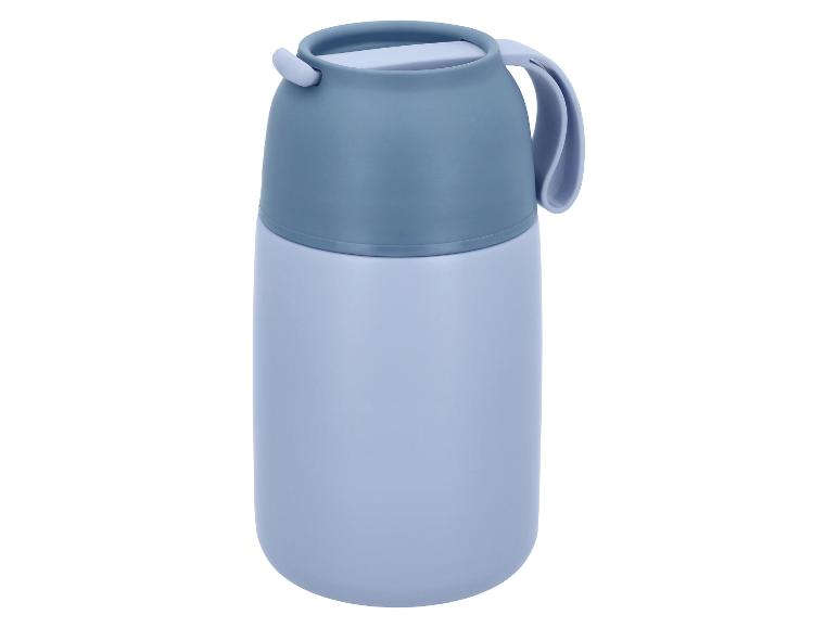 Bouteille isotherme bicolore bleue et bleu clair avec anse et petit bec