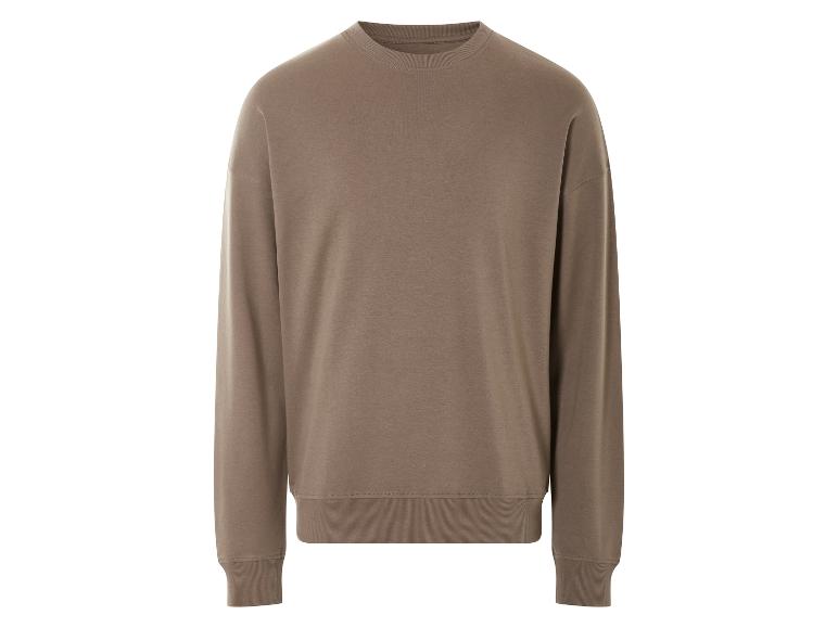Sweat-shirt uni marron clair.