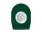Une lampe LED verte avec une lentille blanche.