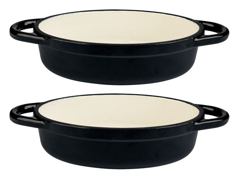 Aller en mode plein écran : Lot de 2 mini-plats à four en fonte, 14,5 x 10 cm - Image 3