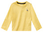 T-shirt jaune à manches longues avec une mouette brodée.
