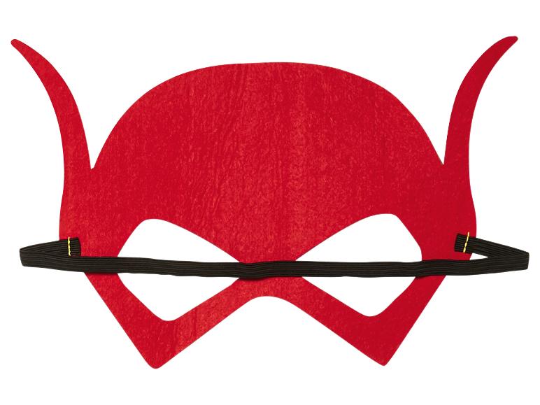 Masque de diable rouge avec élastique noir pour Halloween ou les fêtes de carnaval.