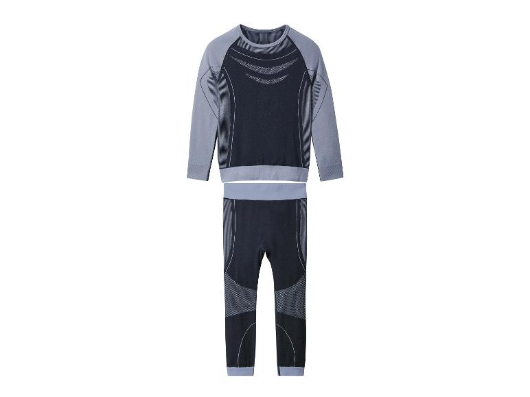 Ensemble de vêtements de sport thermiques gris et noir