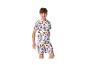 Pyjama court blanc à motif de super-héros pour garçons
