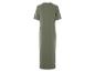 Robe longue kaki unie, style t-shirt.