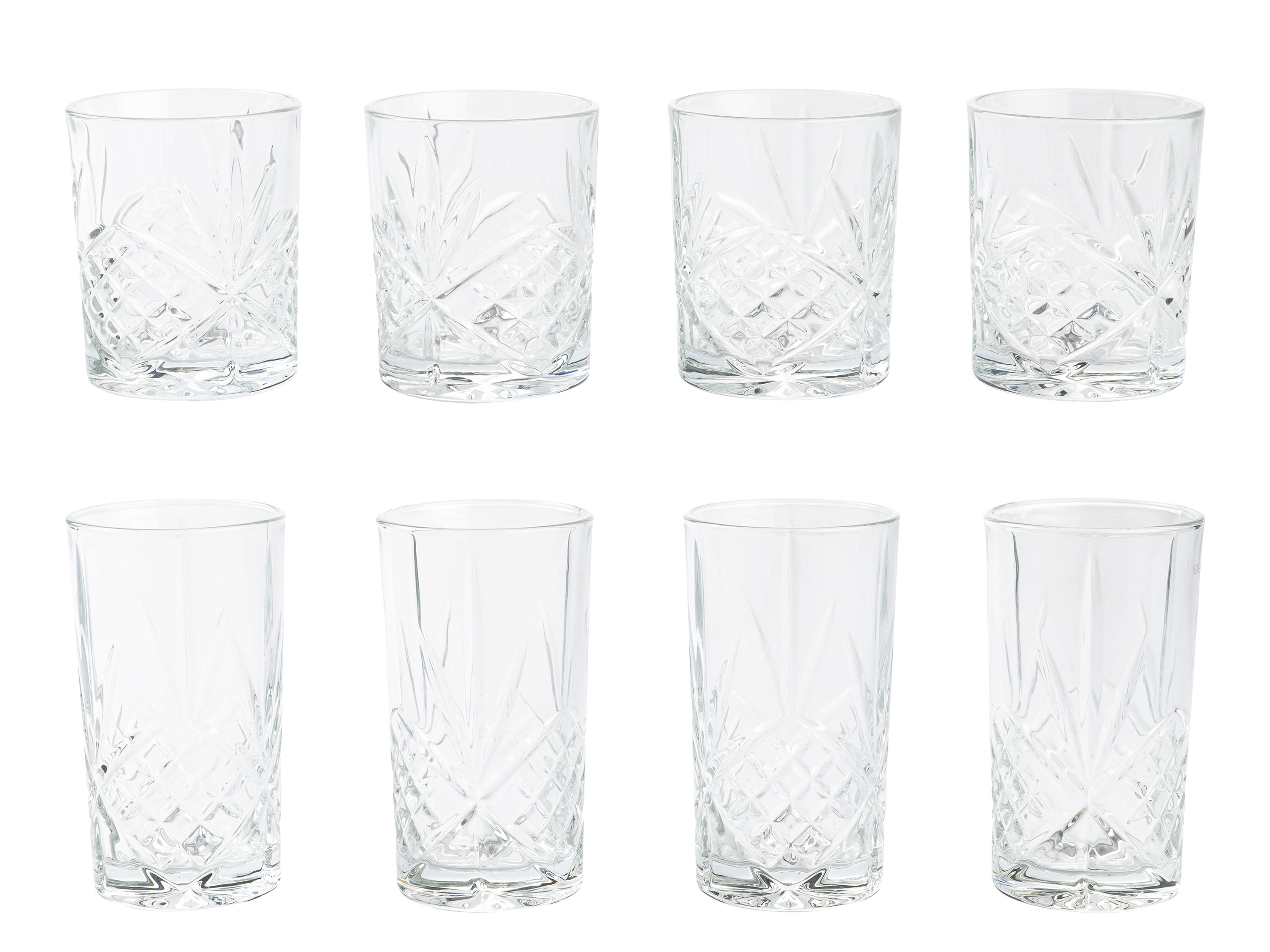 ERNESTO® Lot de 4 verres à gin/whisky ou à cocktail