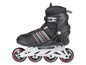 Patins à roulettes noirs avec des accents rouges et des roues ABEC 7.