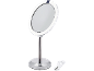 Miroir de maquillage lumineux avec pied et câble USB.