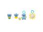 Jouets pour bébé sur le thème de Stitch, incluant des hochets et un miroir soleil.