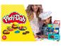 Jouets Play-Doh avec un hamburger, une pizza, des bretzels et des raisins.