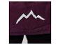 Gilet rembourré bordeaux avec logo montagne.