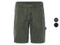 Shorts cargo en coton vert olive et noir.
