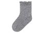 Chaussette grise avec des volants en haut