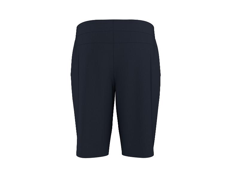 Short de cyclisme femme bleu foncé avec taille large.