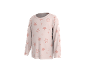 Haut à manches longues pour enfant rose clair avec motif étoiles.