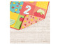 Une couverture pour bébé avec des motifs de fruits, dont la pastèque, les citrons et les cerises.