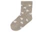 Chaussette beige avec des cœurs blancs