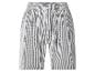 Shorts rayés blancs et gris avec cordon de serrage ajustable à la taille