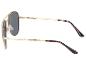 Lunettes de soleil aviateur dorées avec verres foncés et branches écaille de tortue.
