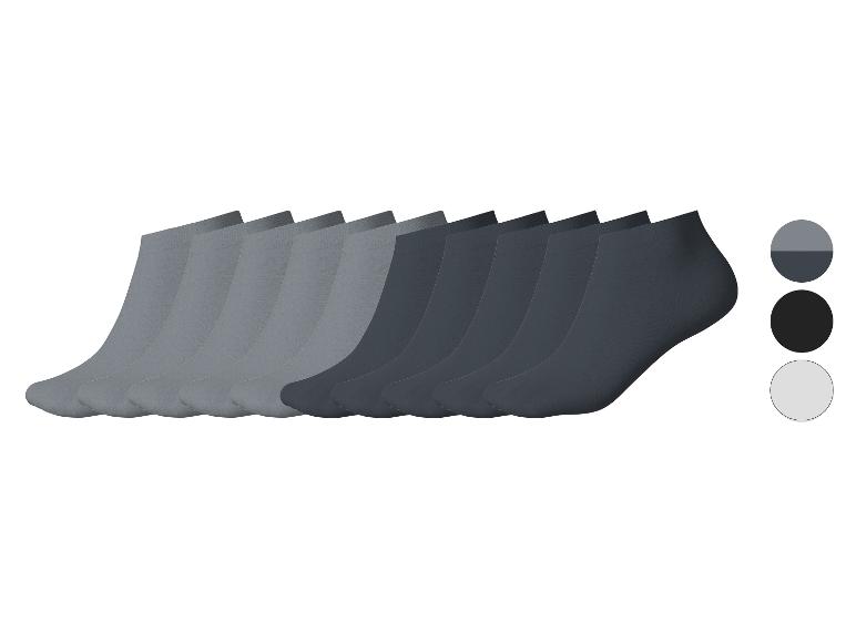 Lot de 10 paires de socquettes dans des tons de gris, avec palette de couleurs.