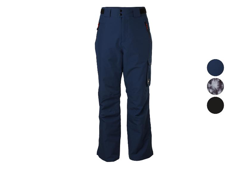 Pantalon freeride homme CRIVIT bleu foncé, avec poches latérales et taille ajustable.