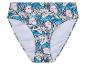 Maillot de bain bleu à motifs axolotls et vagues japonisantes.