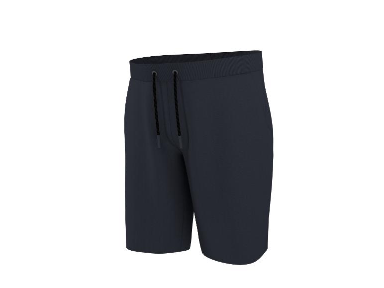 Short de sport bleu foncé avec cordon de serrage