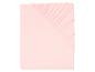 Drap-housse rose pâle.