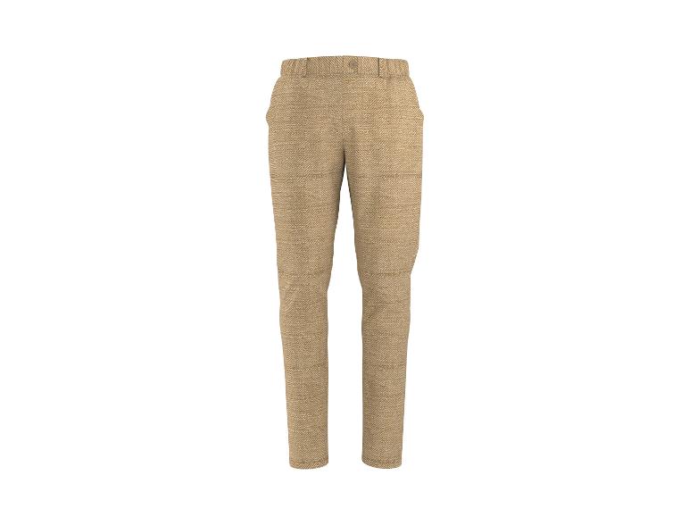 Pantalon homme beige en tissu à chevrons