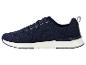 Chaussure de sport en tricot bleu marine avec semelle blanche et accents bleu foncé