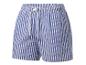 Shorts rayés bleu et blanc.