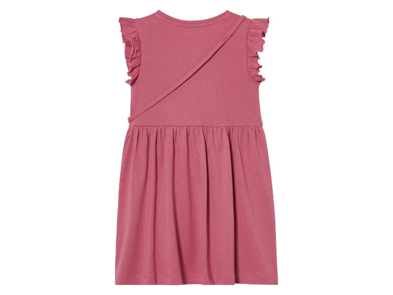 Robe rose à volants pour fille.