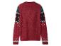 Pull de Noël rouge avec manches à motifs