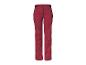 Pantalon d'extérieur rouge avec détails noirs et genoux renforcés.