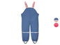 Salopette imperméable bleue pour enfant.
