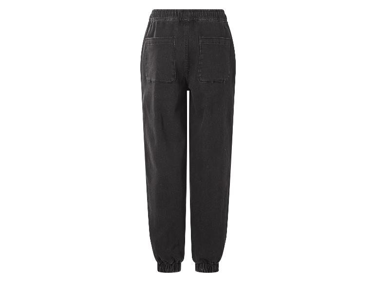 Pantalon de jogging noir décontracté avec taille élastique et poches arrière.