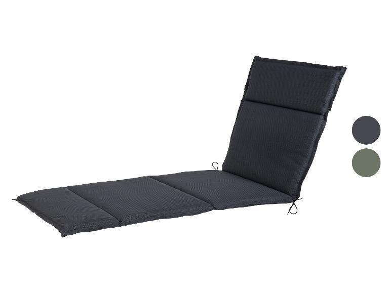 Coussin de chaise longue gris foncé avec attaches et échantillons de couleur