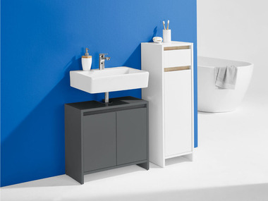 LIVARNO home Meuble sous-vasque Oslo, 60 x 55 x 28 cm, anthracite