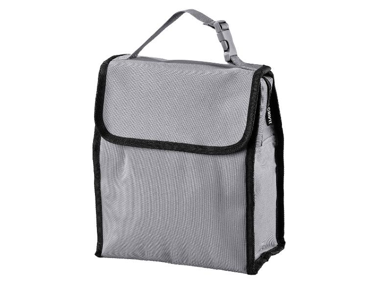 Sac à déjeuner gris Crivit avec poignée.